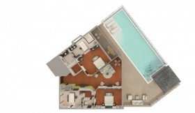 Two Bedroom Oceanfront Pool Villa (350 m²)